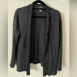 3/$30 American Eagle Soft & Sexy dark grey open cardigan